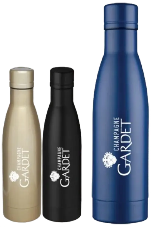 GARDET Trinkflasche · Blau / Gold / Schwarz